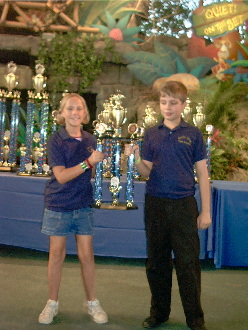 Two South Olive Elementary Tiger Chorus Singers Holding a "Superior" Rating Trophy, InTuneWithYou.com Two South Olive Elementary Tiger Chorus Singers Holding a "Superior" Rating Trophy, InTuneWithYou.com