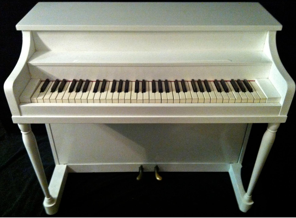"Front View of Refinished Cocktail Paino" by Charles Van Deursen "Front View of Refinished Cocktail Paino" by Charles Van Deursen